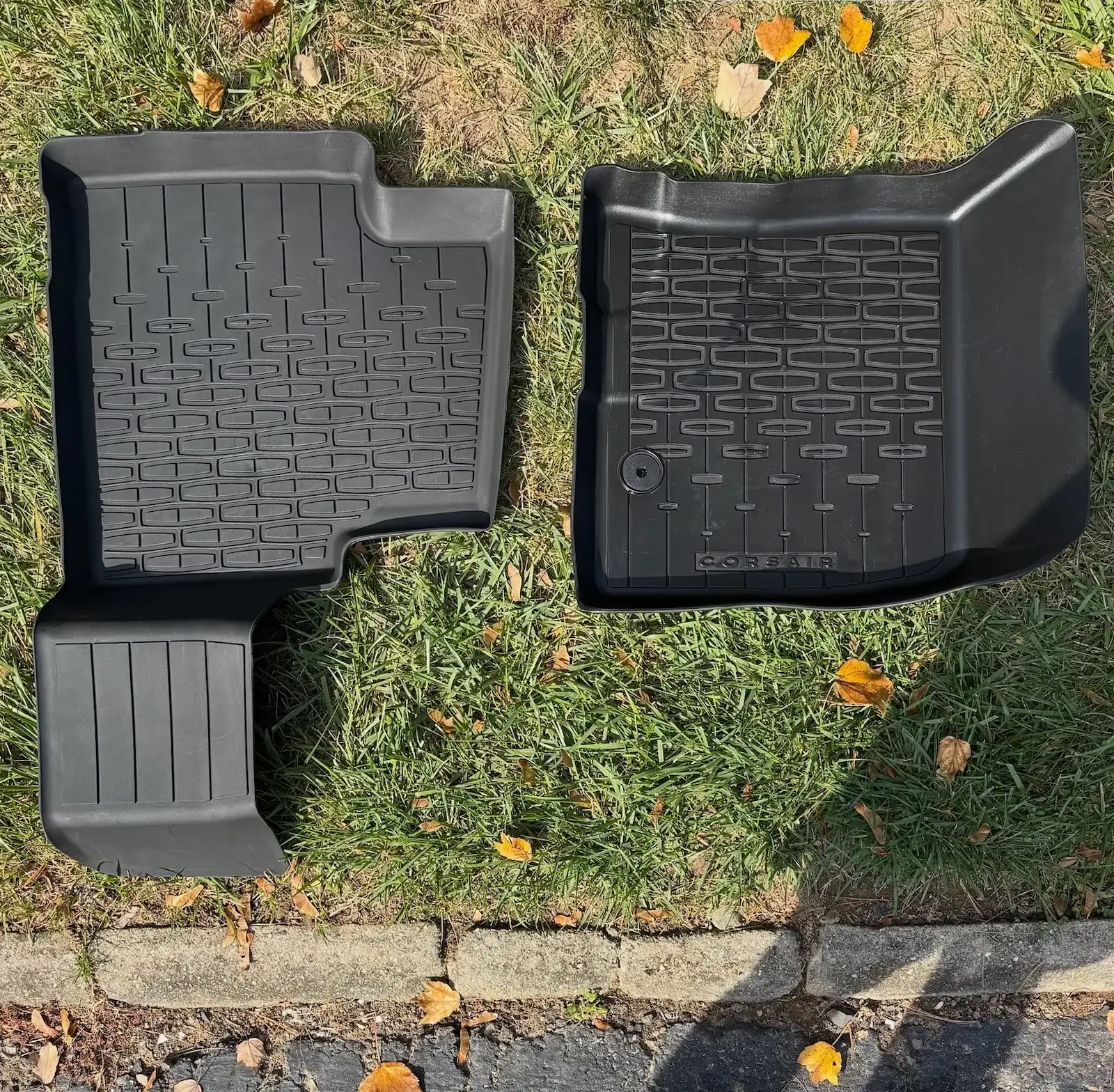 Floor mat before and after detailing