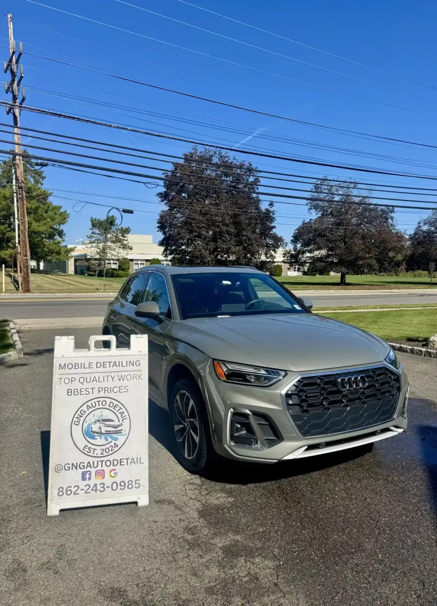 GNG Auto Detail A-frame sign on location